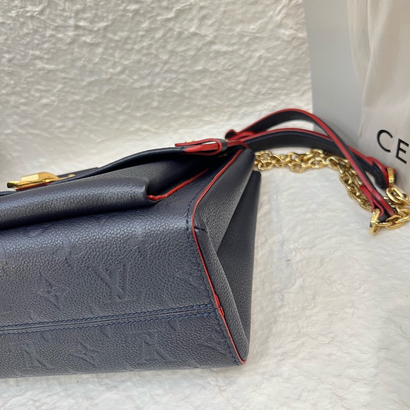 99新 LV vavin小號深藍色全皮-9