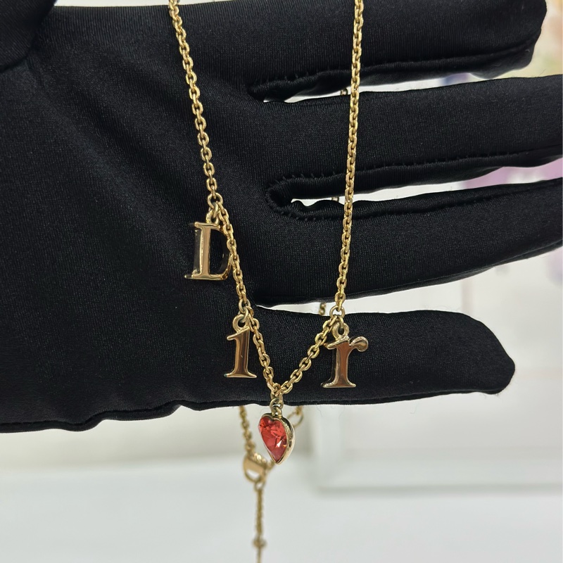 Dior 迪奧 字母logo 水鑽 項鍊 特別可愛的款式-1