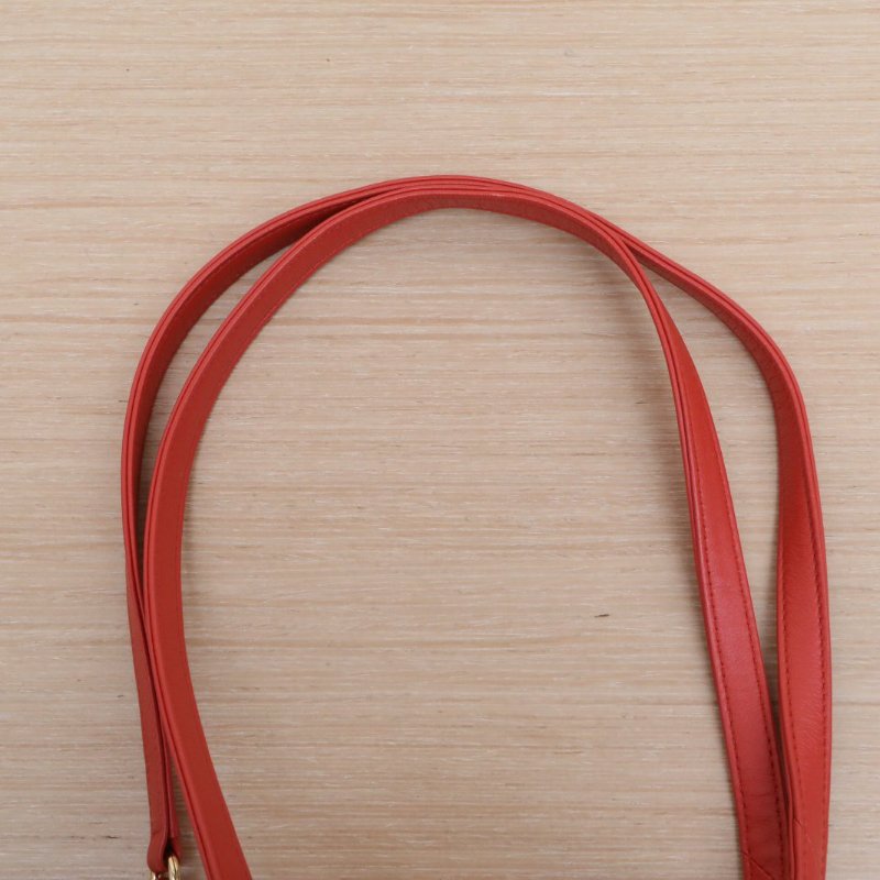 CHANEL 薩爾茨堡雙肩包小號17紅色牛皮26開金扣肩背包-2