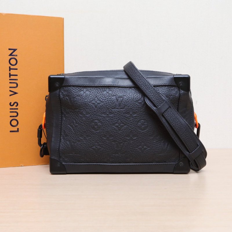 LOUIS VUITTON SoftTrunk軟盒子包大號25老花(黑色)黑色牛皮2019肩背包-0