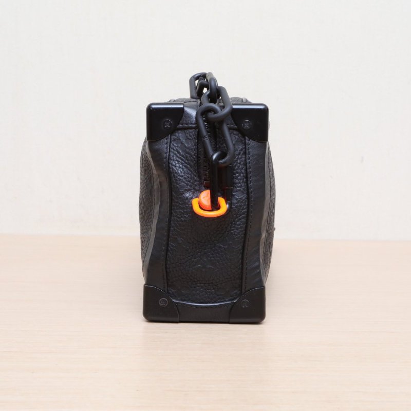 LOUIS VUITTON SoftTrunk軟盒子包大號25老花(黑色)黑色牛皮2019肩背包-4