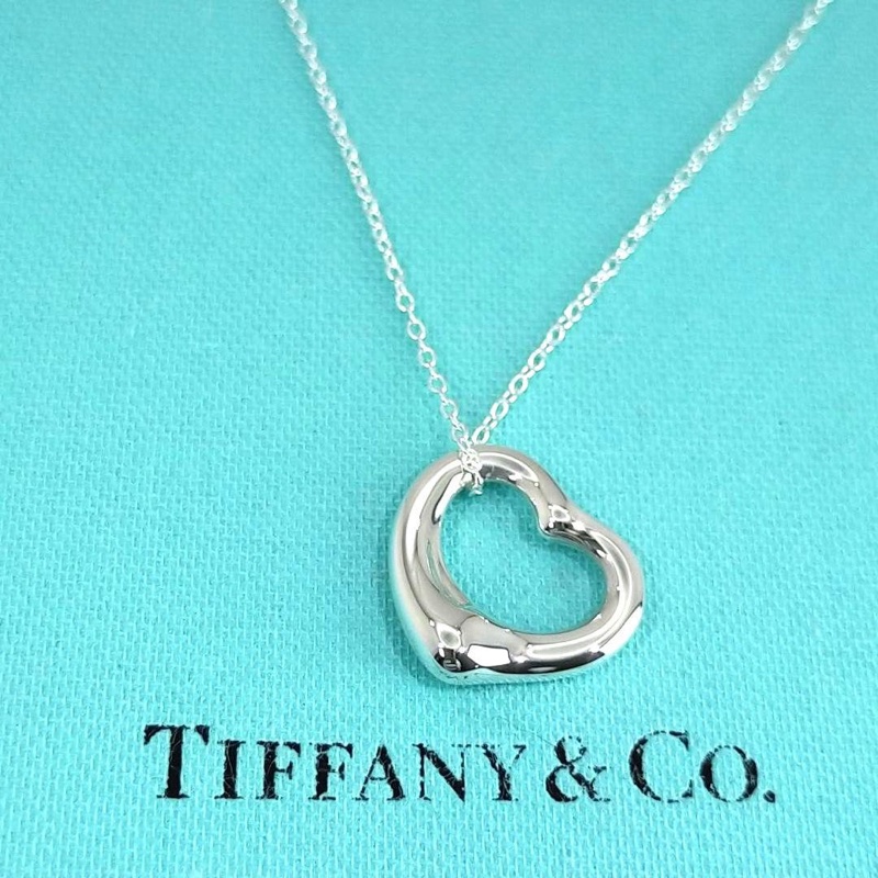 🌷Tiffany9成新愛心項鍊 |經典花紋✦fufu style 精品✦ 氣質款|蒂芬妮愛心項鍊-1