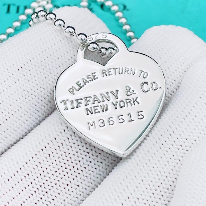 🌷Tiffany&Co.近新品愛心項鍊 |經典花紋✦fufu style 精品✦ 氣質款|蒂芬妮愛心項鍊-0