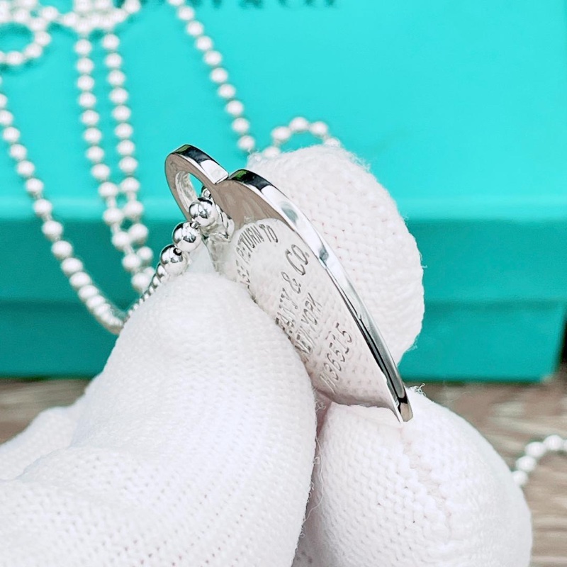 🌷Tiffany&Co.近新品愛心項鍊 |經典花紋✦fufu style 精品✦ 氣質款|蒂芬妮愛心項鍊-2