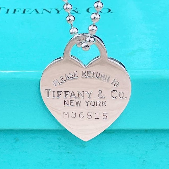 🌷Tiffany&Co.近新品愛心項鍊 |經典花紋✦fufu style 精品✦ 氣質款|蒂芬妮愛心項鍊-7