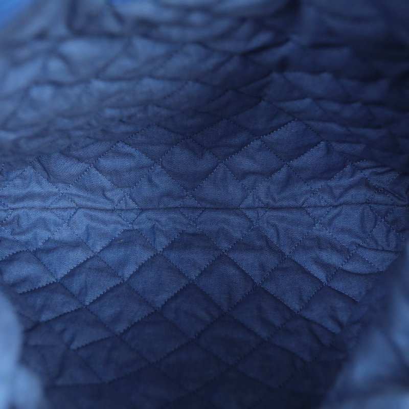 CHANEL 22Bag帶手柄雙肩包小號29牛仔藍牛仔晶片開銀扣肩背包-3