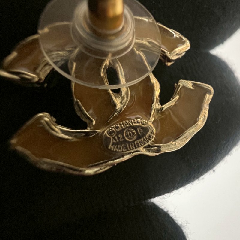 【美收精品】CHANEL 小珍珠雙C耳環 4-350-4