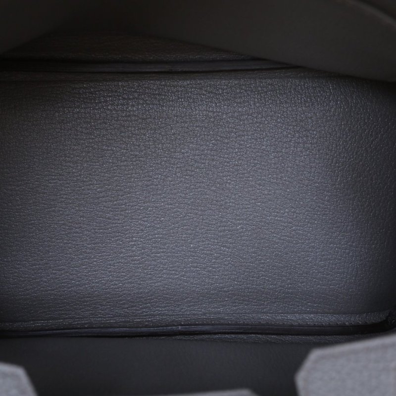 HERMES Birkin258F錫器灰Togo皮Z刻金扣肩背包-2