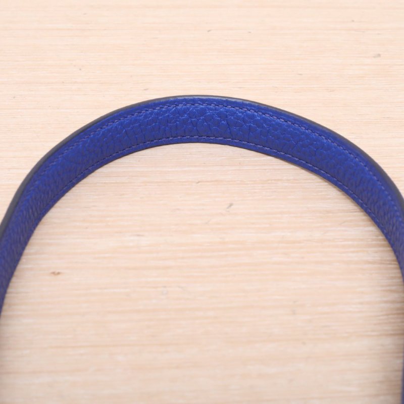 HERMES Kelly25O8皇室藍Togo皮U刻金扣肩背包-2