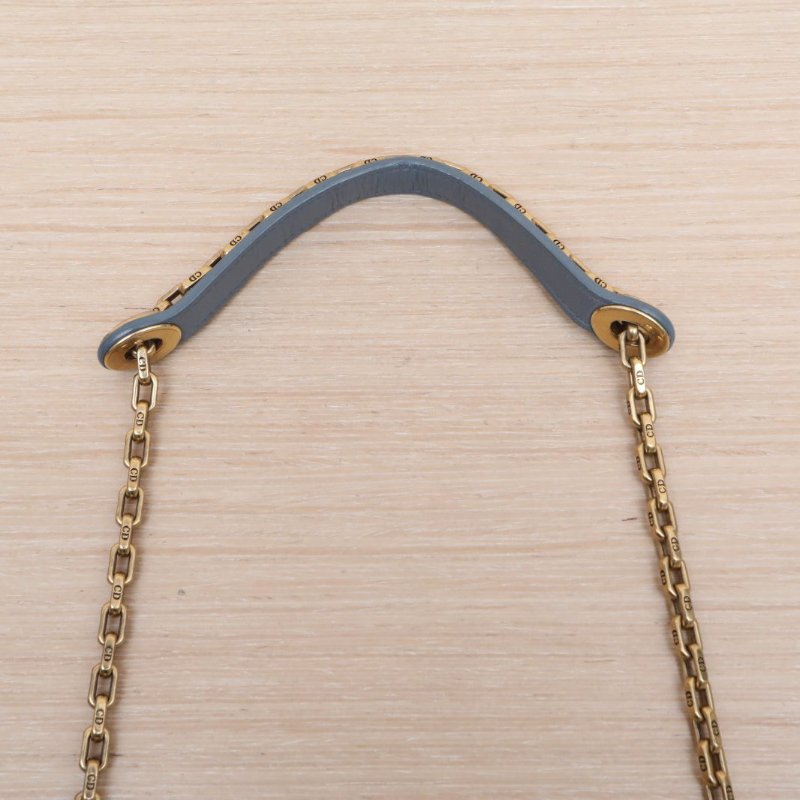 DIOR Lady戴妃包三格灰色羊皮金扣2017肩背包-2