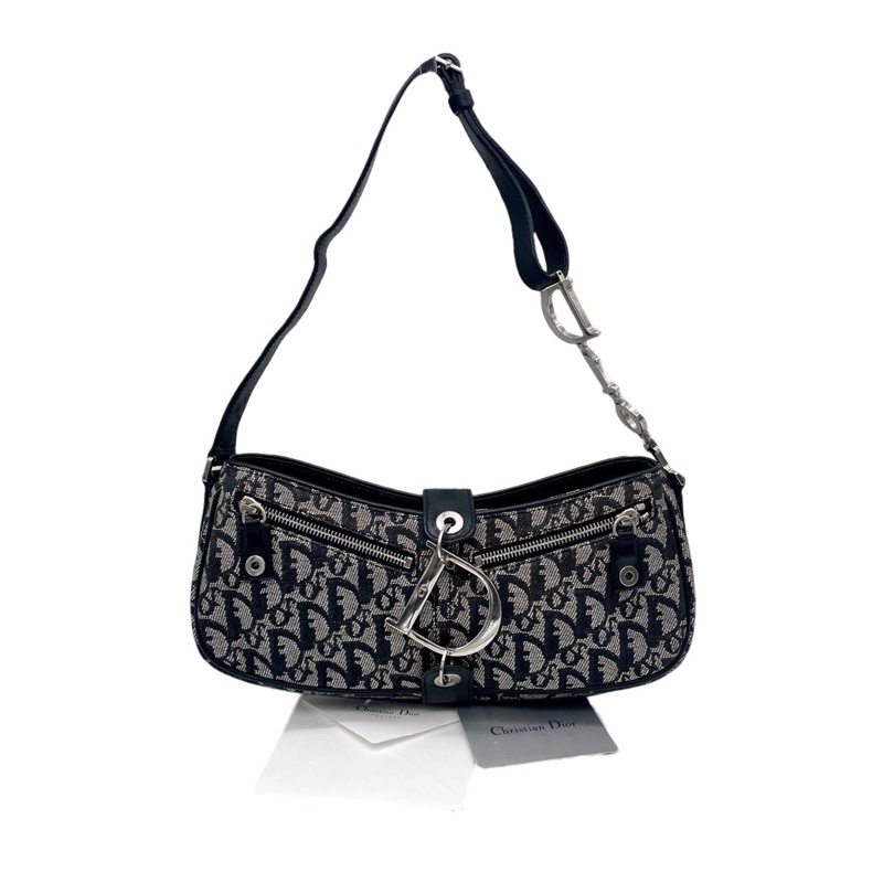 Dior 老花大D扣腋下包-0