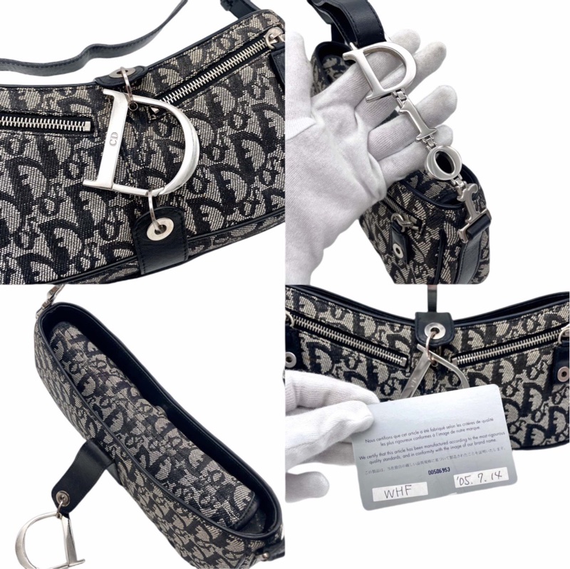 Dior 老花大D扣腋下包-5