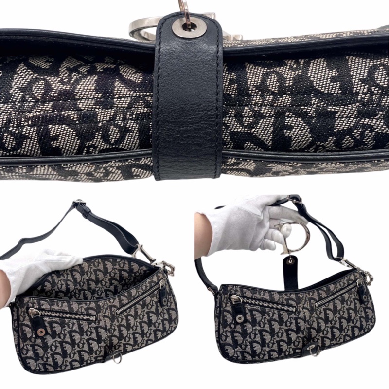 Dior 老花大D扣腋下包-7