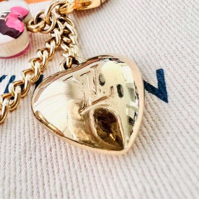 🌷LouisVuitton 粉豹紋愛心鑰匙圈｜經典花紋✦fufu style 精品✦ 氣質款｜-5