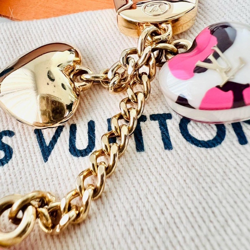 🌷LouisVuitton 粉豹紋愛心鑰匙圈｜經典花紋✦fufu style 精品✦ 氣質款｜-12