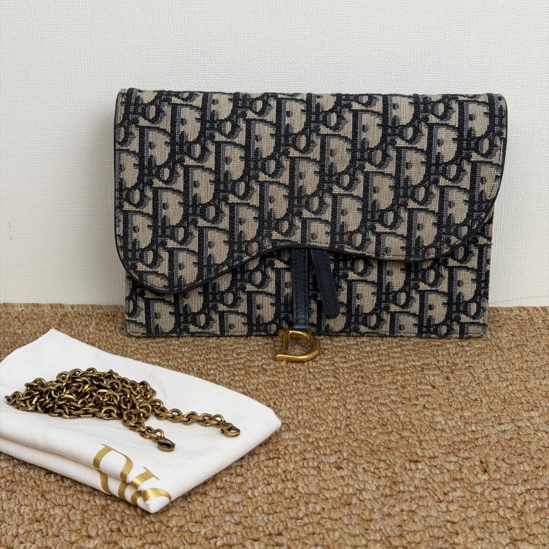 Dior Oblique Saddle 老花 大號 馬鞍woc 肩背包斜背包-1