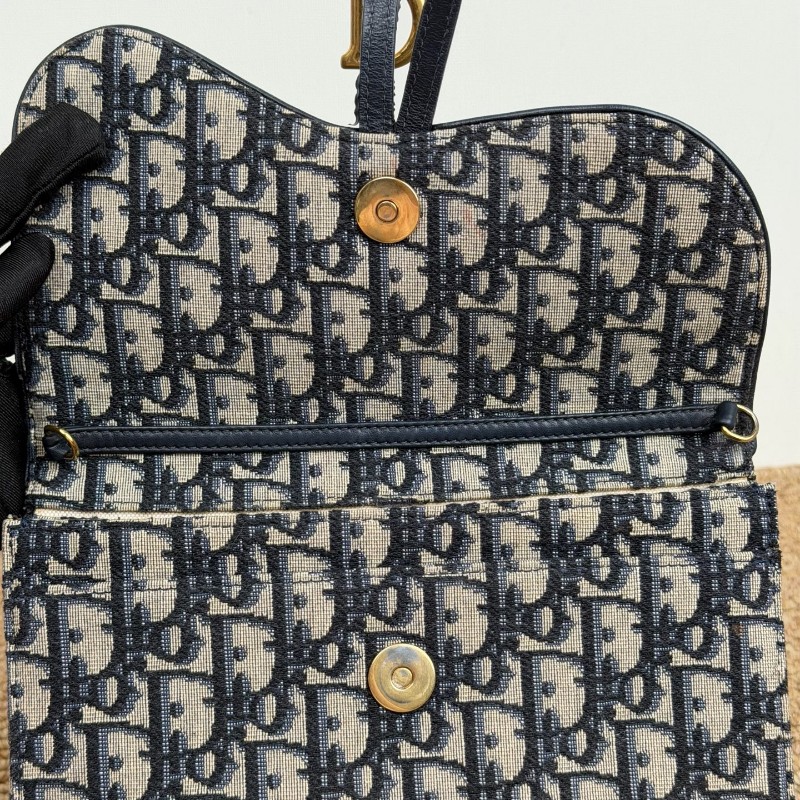 Dior Oblique Saddle 老花 大號 馬鞍woc 肩背包斜背包-5