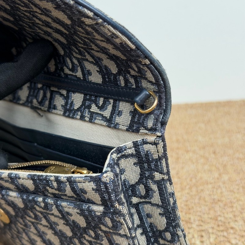 Dior Oblique Saddle 老花 大號 馬鞍woc 肩背包斜背包-6