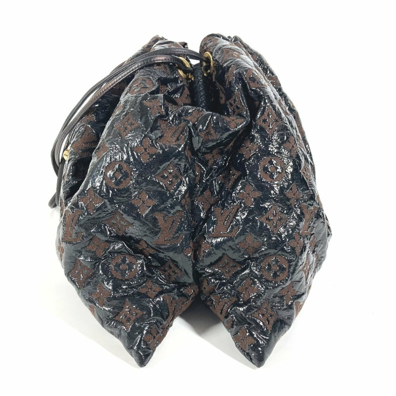 路易威登 M95259 Monogram Elvinyl 抽繩手提包 單肩包 皮革帆布 乙烯基 女士黑色-1