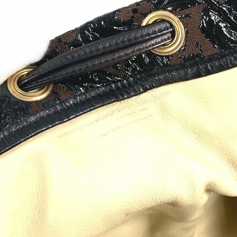 路易威登 M95259 Monogram Elvinyl 抽繩手提包 單肩包 皮革帆布 乙烯基 女士黑色-3