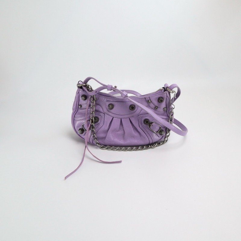 Balenciaga LE CAGOLE 月牙機車肩背包斜背包手提包羊皮革-0