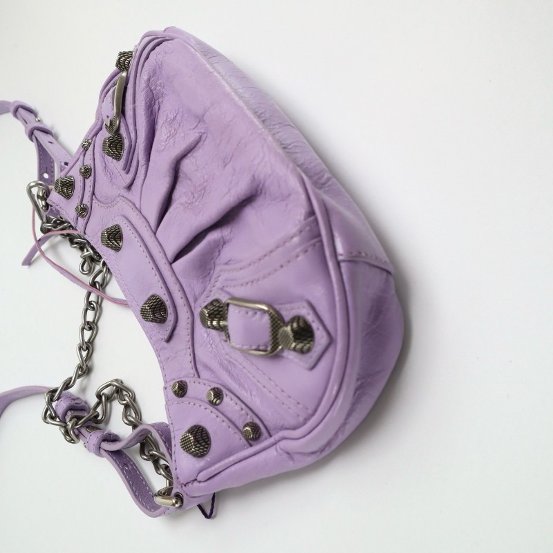 Balenciaga LE CAGOLE 月牙機車肩背包斜背包手提包羊皮革-6