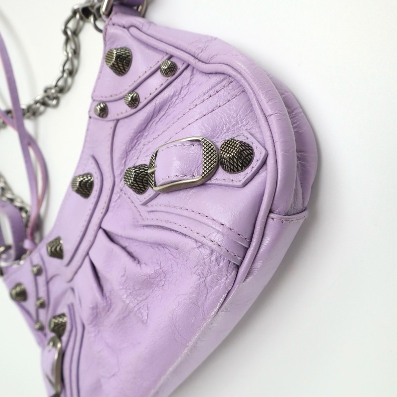 Balenciaga LE CAGOLE 月牙機車肩背包斜背包手提包羊皮革-7