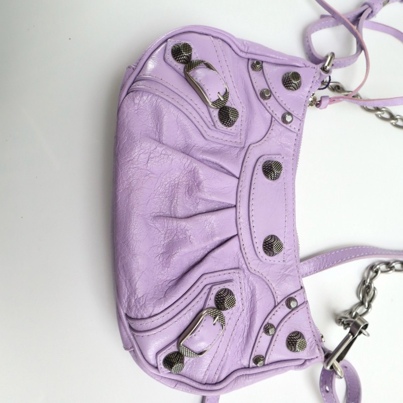 Balenciaga LE CAGOLE 月牙機車肩背包斜背包手提包羊皮革-11