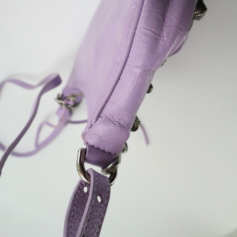 Balenciaga LE CAGOLE 月牙機車肩背包斜背包手提包羊皮革-13