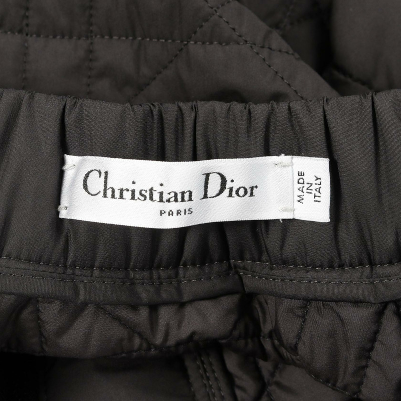 Christian Dior 微紋絎縫塔夫綢半身裙 157J67A2827 黑色 #F32 女款-2