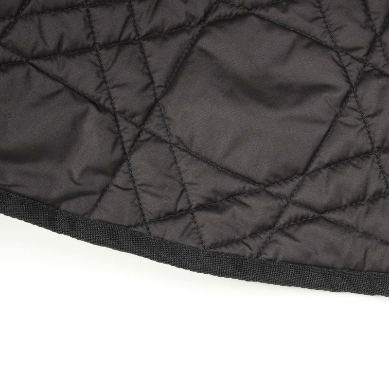 Christian Dior 微紋絎縫塔夫綢半身裙 157J67A2827 黑色 #F32 女款-5