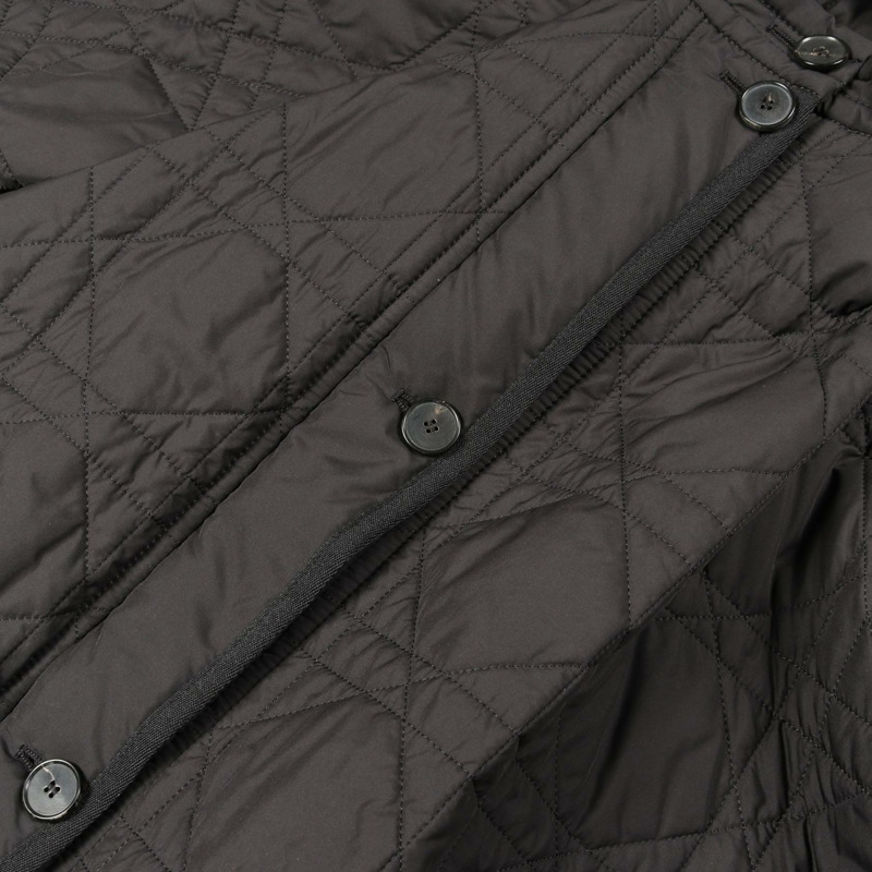 Christian Dior 微紋絎縫塔夫綢半身裙 157J67A2827 黑色 #F32 女款-6