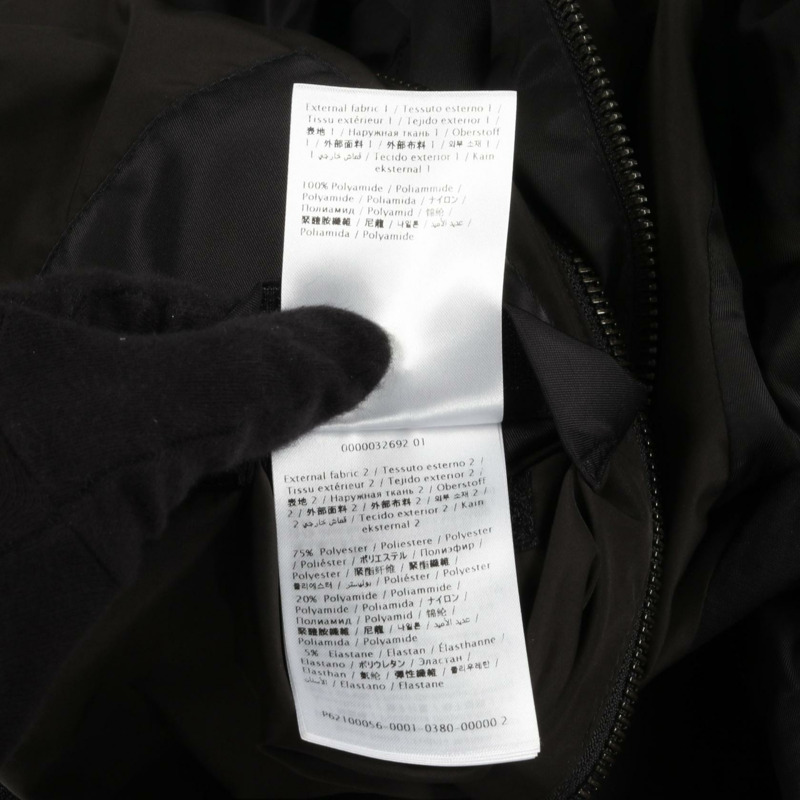 Valentino Rock 鉚釘短版夾克 2V3C11 702KP 尼龍黑 二手 男款-3