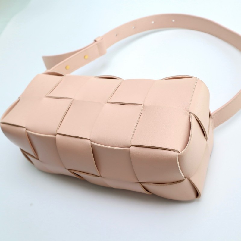 Bottega Veneta bv Cassette 裸色 10格 肩背包 羊皮革-7