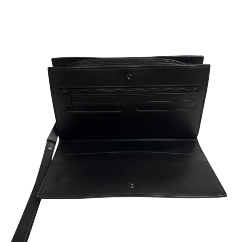 【美收精品】BV黑色編織手拿包 4-352-6