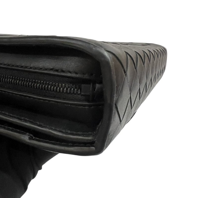 【美收精品】BV黑色編織手拿包 4-352-11