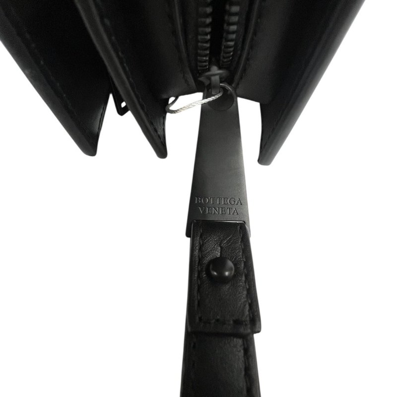 【美收精品】BV黑色編織手拿包 4-352-14