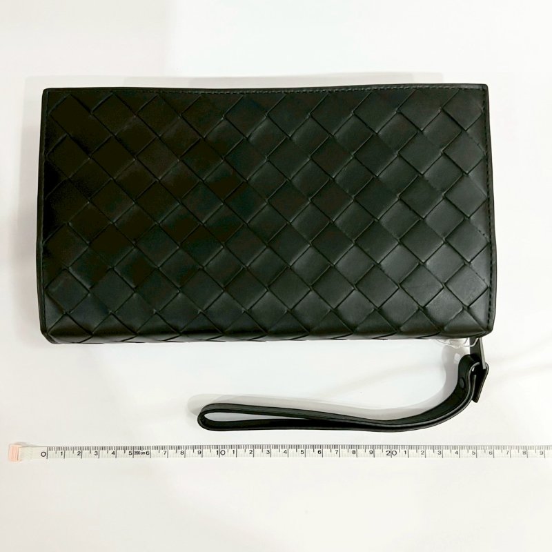 【美收精品】BV黑色編織手拿包 4-352-18