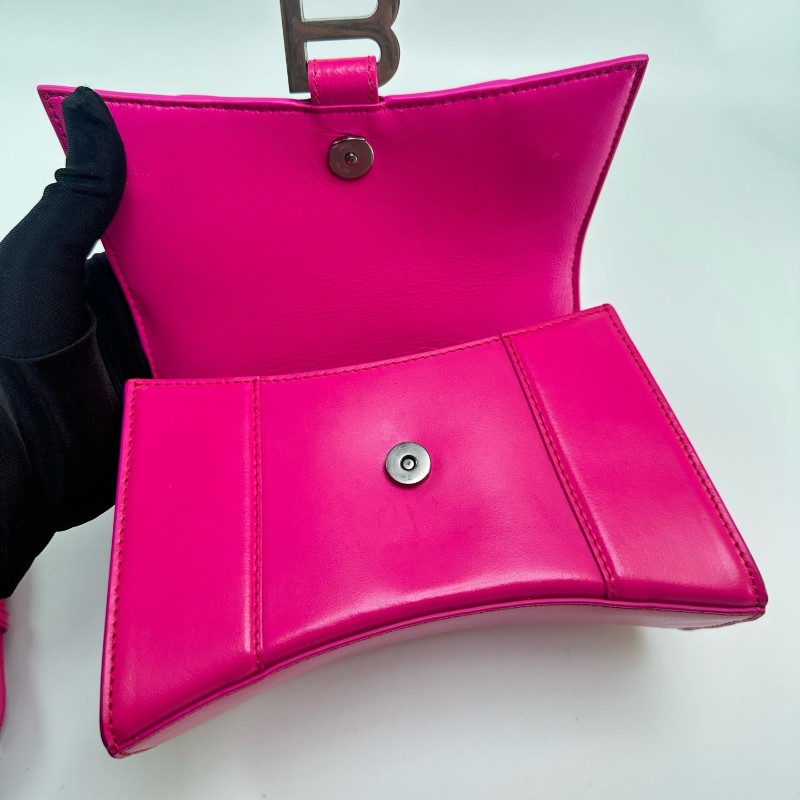 Balenciaga 沙漏包xs號 芭比粉手提包 肩背包斜背包-5