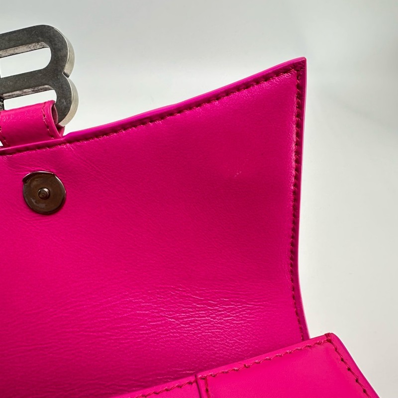 Balenciaga 沙漏包xs號 芭比粉手提包 肩背包斜背包-6