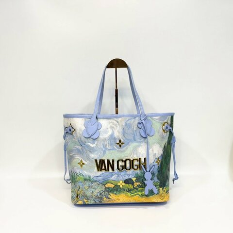 LV水藍梵谷 Jeff Koons Neverfull 中號托特包M43331