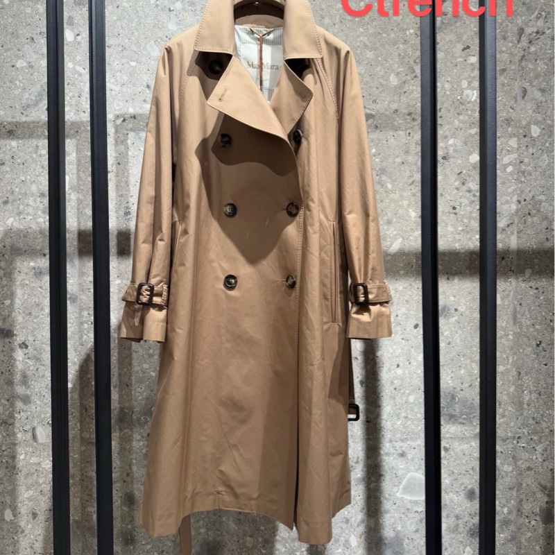 MaxMara -Ctrench 駝色 雙排扣 中長款風衣#34 36 38 40-1