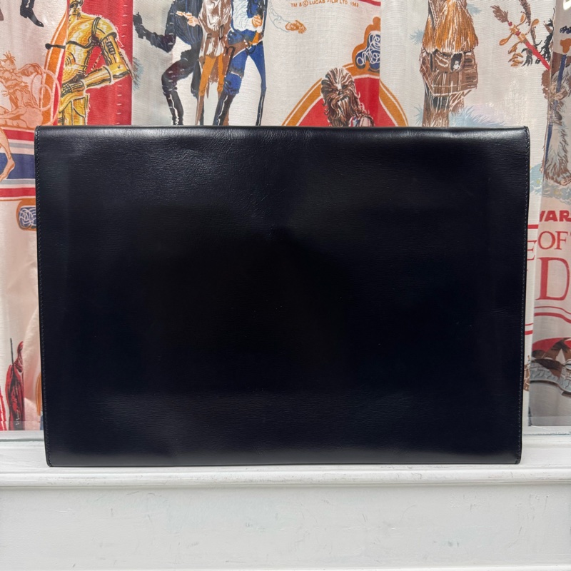 Loewe 黑色真皮電腦套 筆電包 文件夾 公事包-3