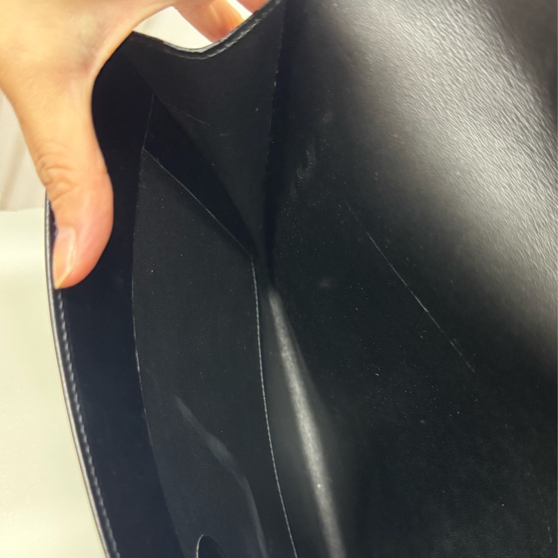 Loewe 黑色真皮電腦套 筆電包 文件夾 公事包-15