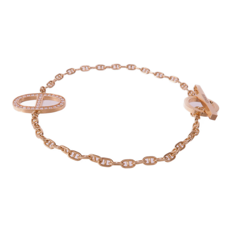 HERMES 18K玫瑰金Chaine d'ancre Contour Bracelet手鏈-1