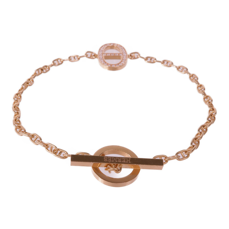 HERMES 18K玫瑰金Chaine d'ancre Contour Bracelet手鏈-2