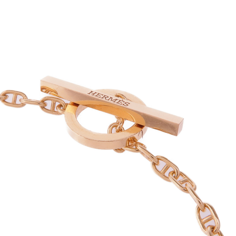 HERMES 18K玫瑰金Chaine d'ancre Contour Bracelet手鏈-4