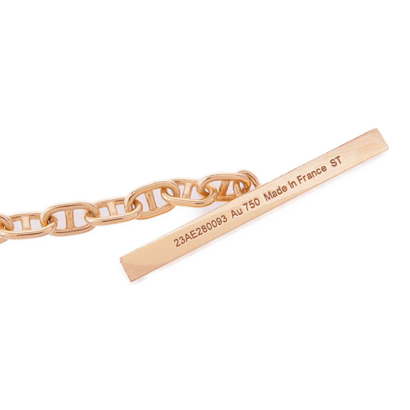 HERMES 18K玫瑰金Chaine d'ancre Contour Bracelet手鏈-8