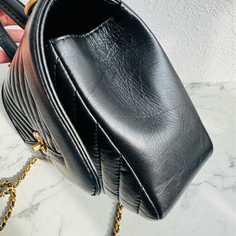 Chanel 山形紋提把鏈斜背包-3