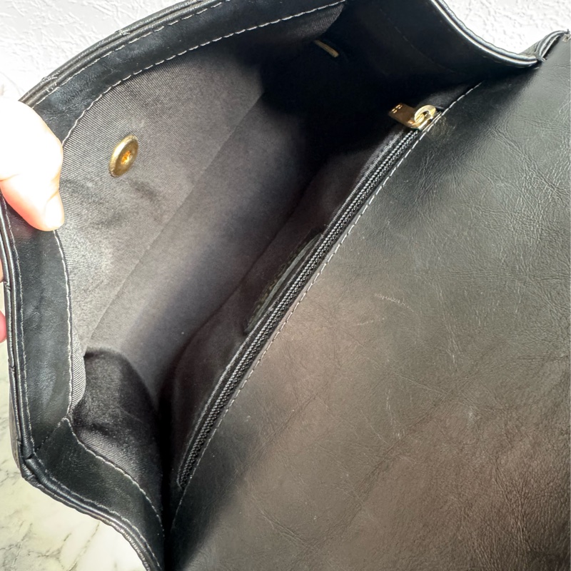 Chanel 山形紋提把鏈斜背包-7